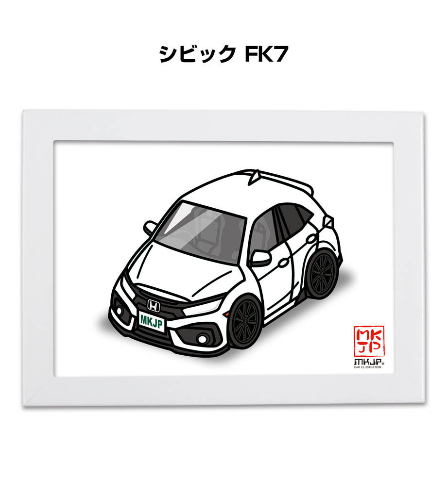 ■サイズ： イラスト寸法：210mm×148mm フレーム寸法：242mm×180mm ■材質： イラスト：半光沢紙 フレーム：木製（木端材）20mm幅 透明板：PETシート（0.4mm厚） 裏板・ス