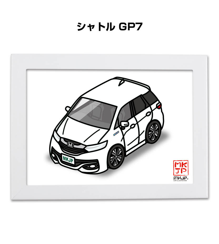 ■サイズ： イラスト寸法：210mm×148mm フレーム寸法：242mm×180mm ■材質： イラスト：半光沢紙 フレーム：木製（木端材）20mm幅 透明板：PETシート（0.4mm厚） 裏板・ス